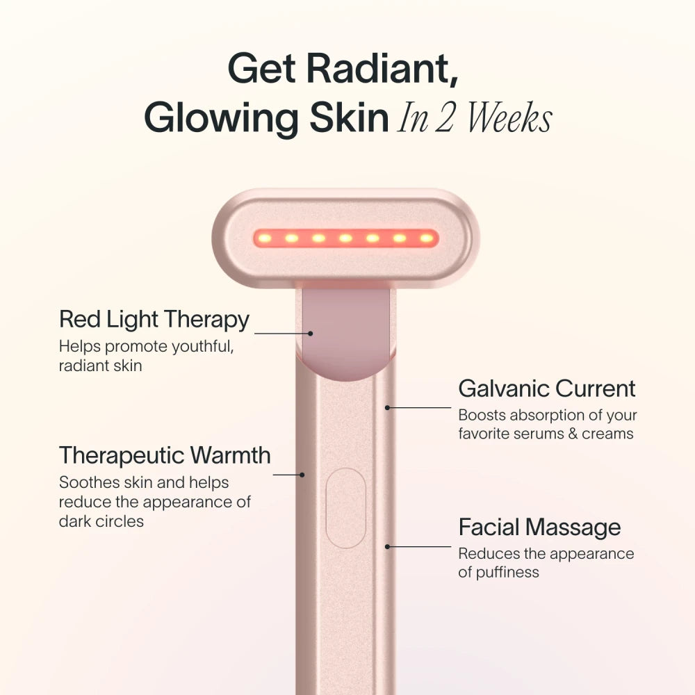 4 en 1 Radiant Renewal Varita de cuidado de la piel con terapia de luz roja